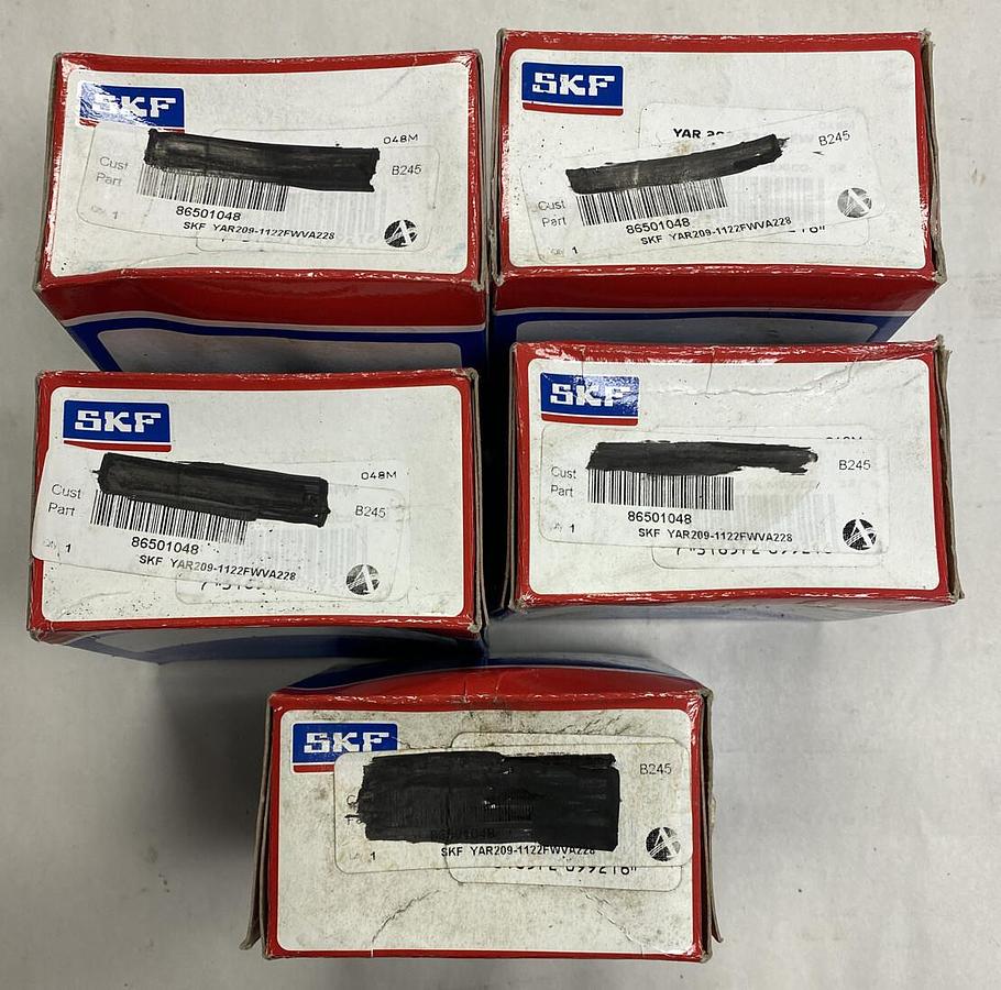 Used SKF,YAR209-1122FW,Ball Bearing Insert Lot of 5 NOS