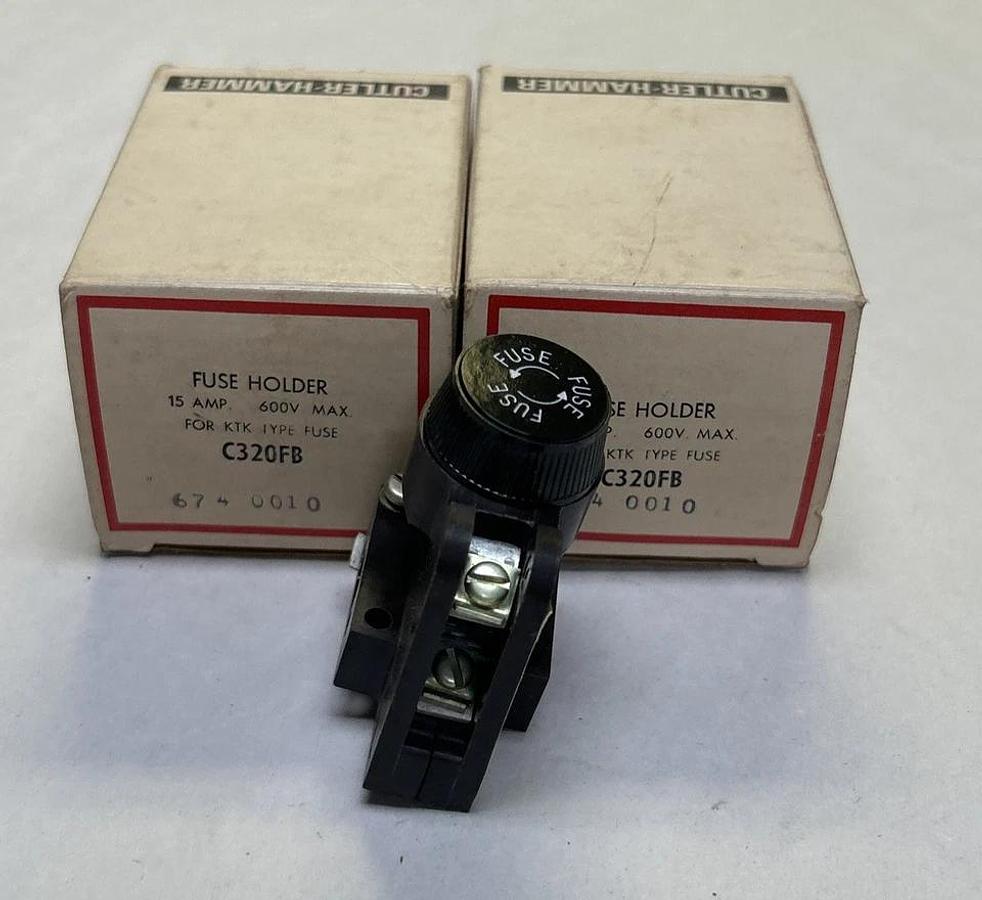 CUTLER-HAMMER,C320FB,FUSE HOLDER LOT OF 2 NOS