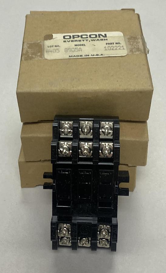 OPCON,102221,RELAY SOCKET PANEL MOUNT LOT OF 3 NEW