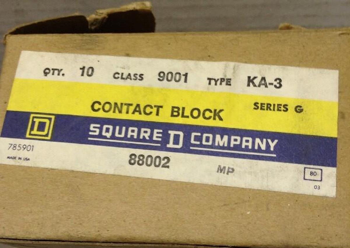 Square D,KA-3,9001 Type  Heavy Duty Contact Block LOT OF 10