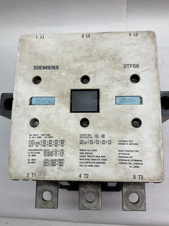 Used Siemens,3TF56,Motor Contactor