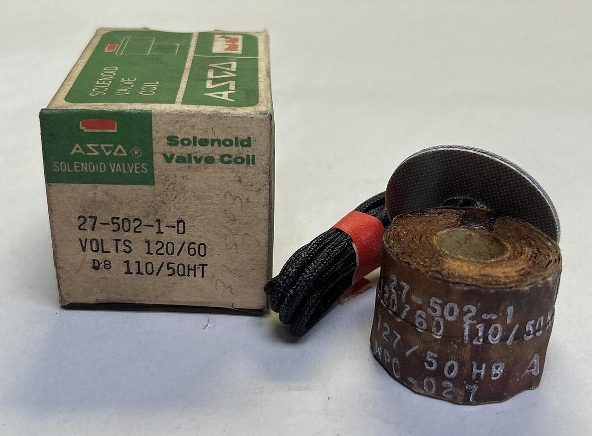 ASCO,27-502-1-D,SOLENOID VALVE COIL 120V NOS