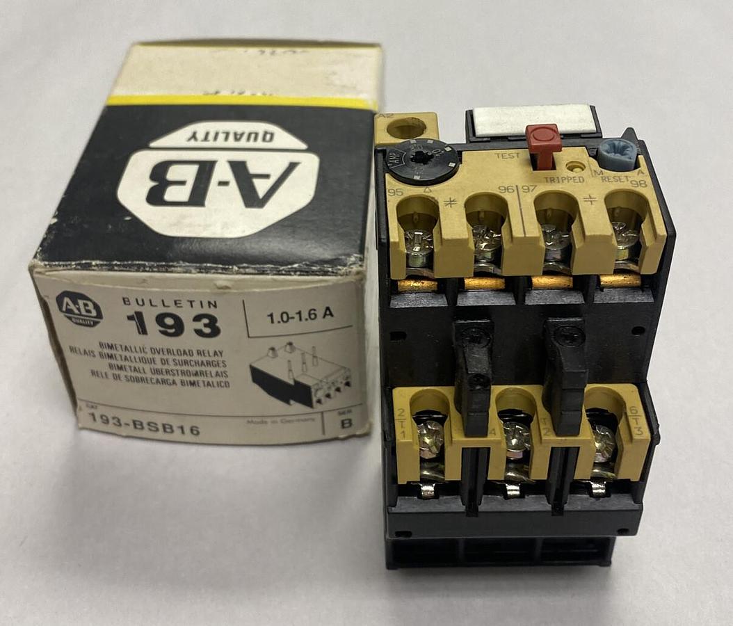 Used ALLEN BRADLEY,193-BSB16,OVERLOAD RELAY NEW