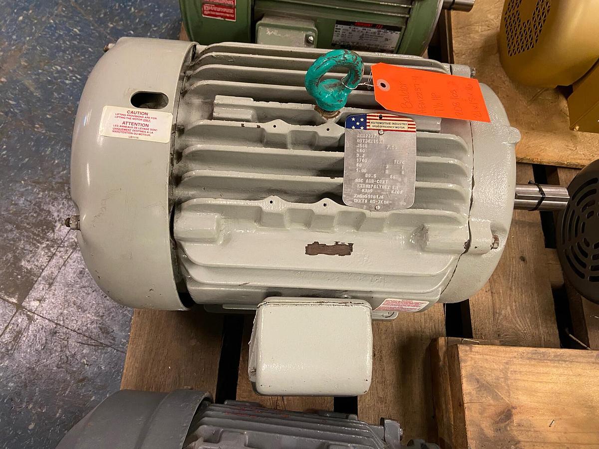 Used BALDOR,AEM2237-4,AUTOMOTIVE INDUSTRY MOTOR 7.5HP 1760RPM 460V 254U