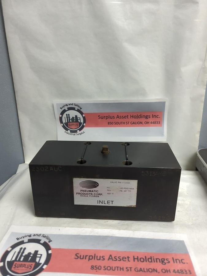 Used PNEUMATIC PRODUCTS,1197855,PRESSURE BOUNDRY VALVE BOX/HOUSING PRE-OWNED