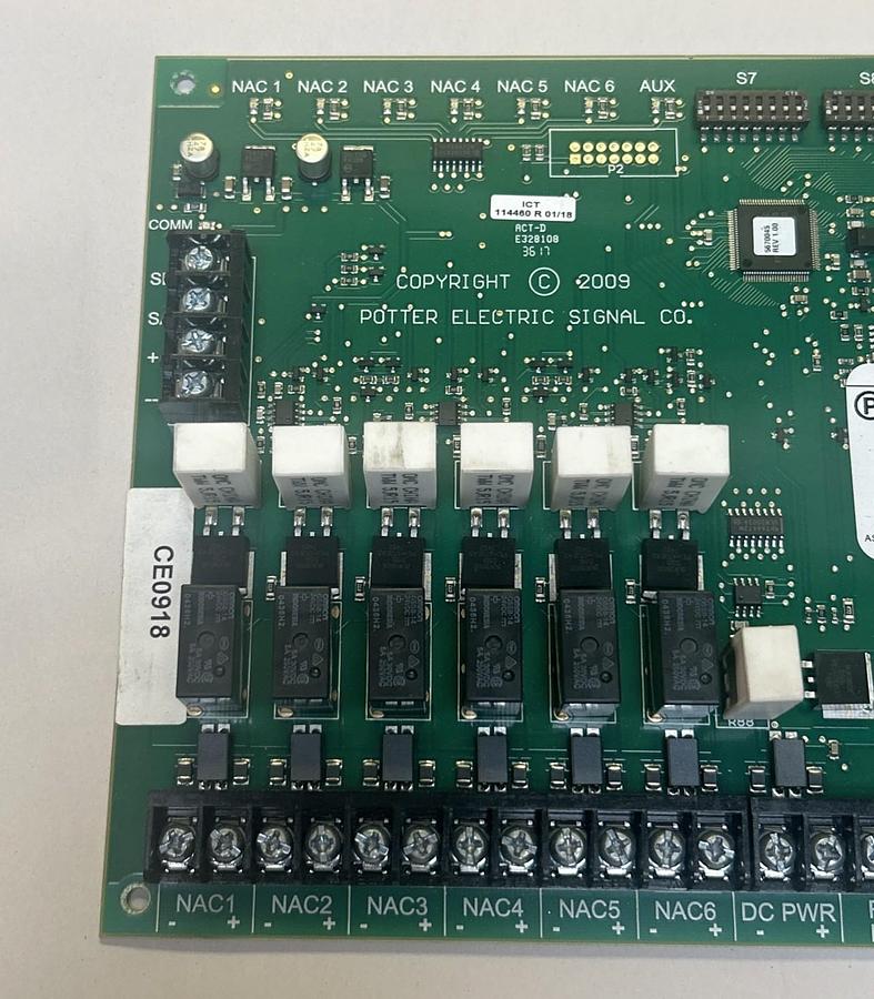 Used POTTER,5409058,FIRE ALARM ASSEMBLY CIRCUIT BOARD