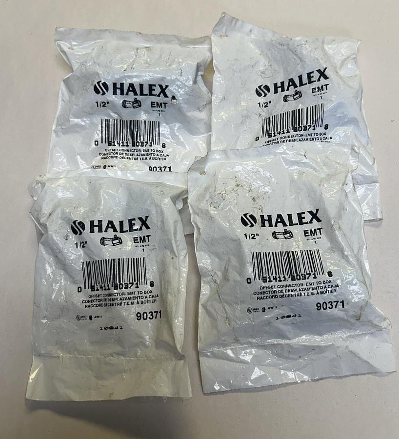 HALEX,90371,CONNECTOR 1/2INCH LOT OF 4 NOS