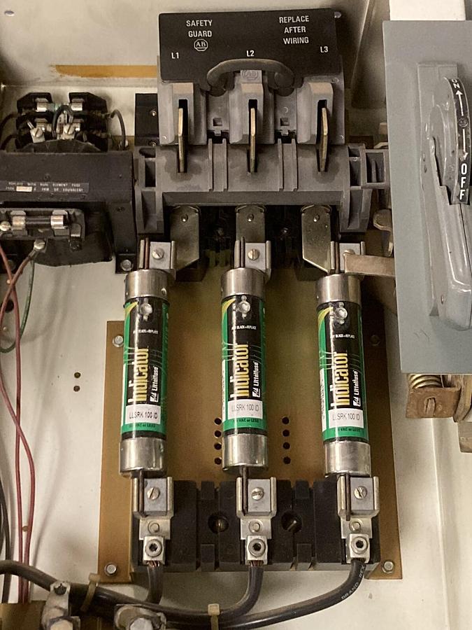 Used Allen-Bradley,2100 2112B,Size 3 Fused MCC 32 INCH Starter Feeder Bucket