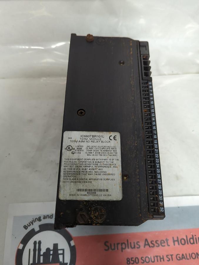 Used GE FANUC,IC660BBR101,GENIUS BLOCK RELAY OUTPUT MODULE PRE-OWNED