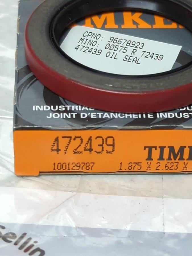 TIMKEN,472439,OIL SEAL 1.875 X 2.623 X 0.312 LOT OF 2 NOS