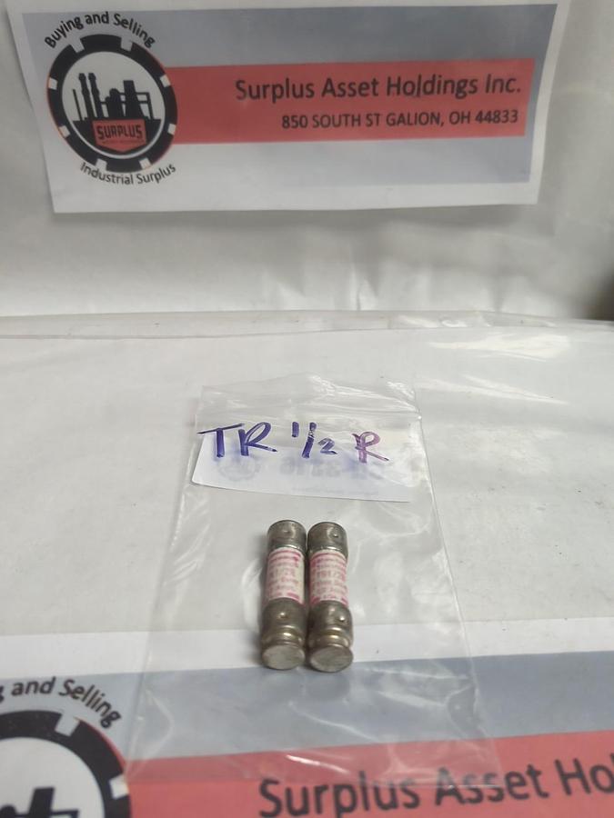 Used GOULD SHAWMUT,TR-1/2R,TRI-ONIC 1/2 AMP FUSE LOT OF 2 PRE-OWNED