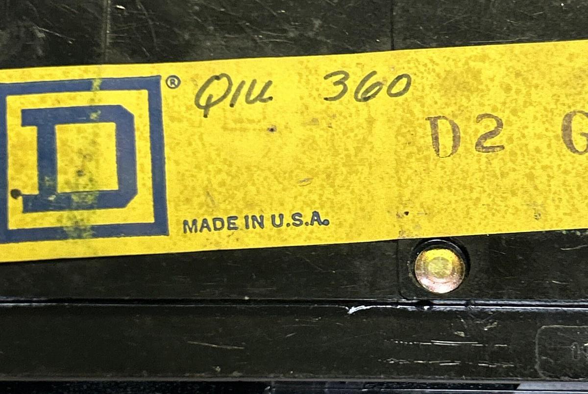 Used SQUARE D,Q1U360,CIRCUIT BREAKER 60A 240V 3P