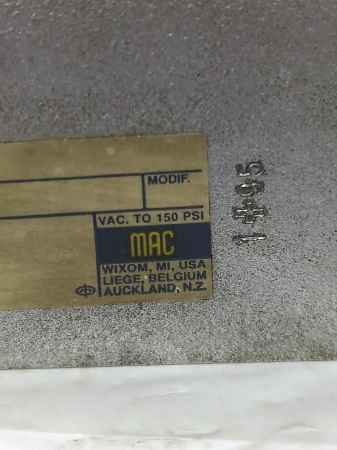 Used MAC,2701G-1,SOLENOID VALVE 150PSI PRE-OWNED