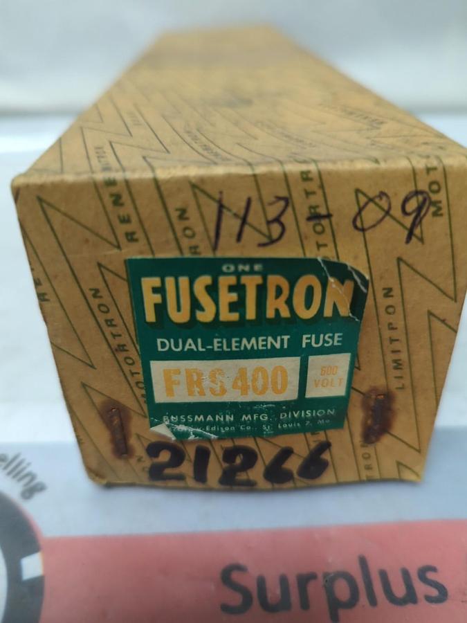 COOPER BUSSMANN,FRS-400,FUSETRON 400 AMP FUSE NOS