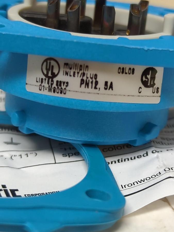 METRIC CORPORATION,01-M8090,12-PIN MALE INLET PLUG NOS