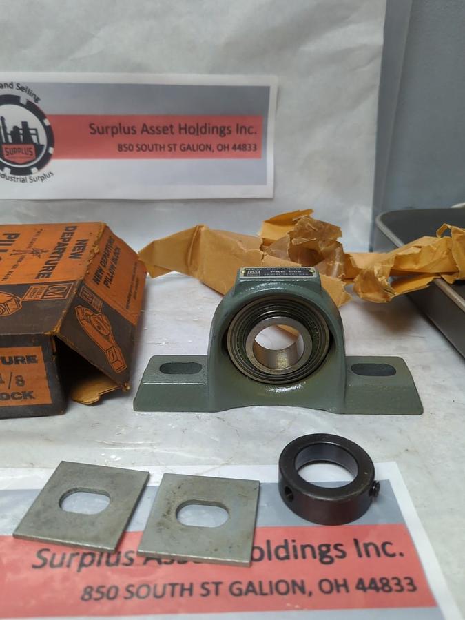 GM/NEW DEPARTURE,PAE 1-1/8,PILLOW BLOCK BEARING 1-1/8 IN BORE NOS