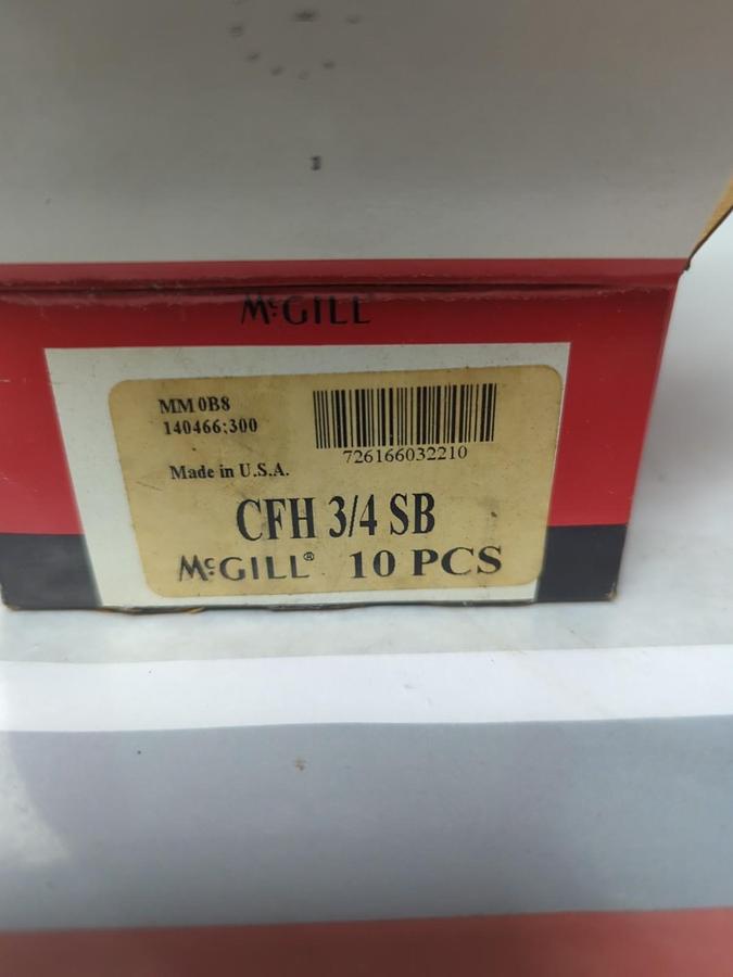 MCGILL,CFH 3/4SB,CAM FOLLOWER 3/4 INCH LOT OF 10 NOS