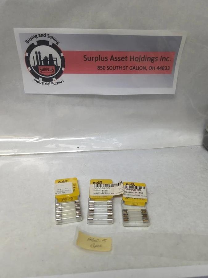 COOPER BUSSMANN,AGC-5,FAST ACTING 5 AMP FUSE LOT OF 13 NOS