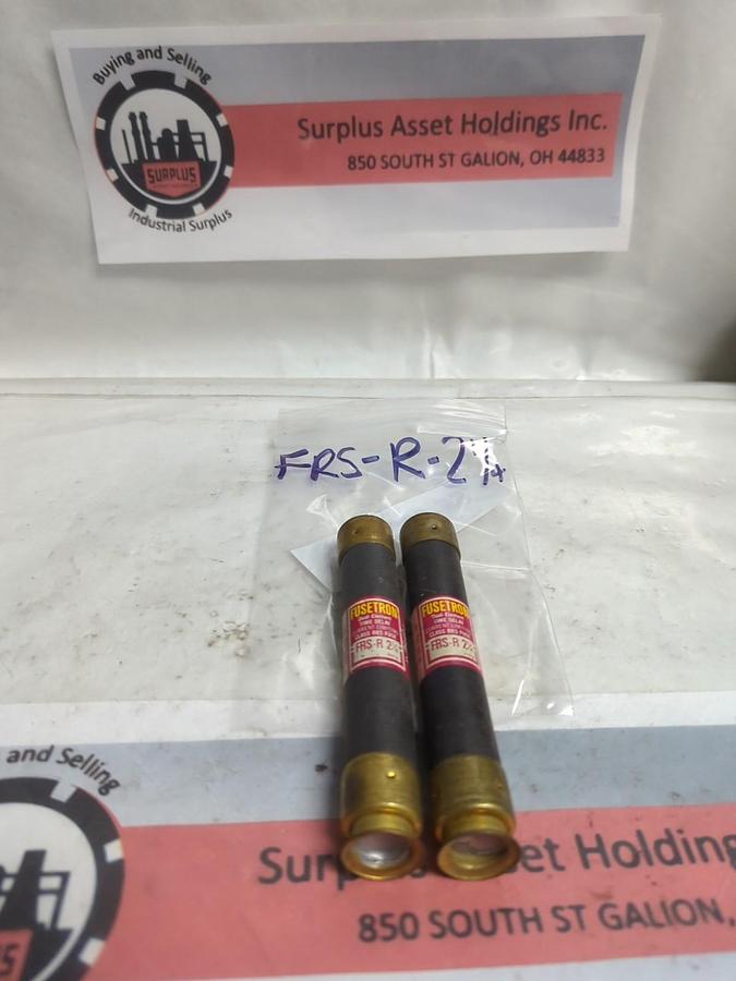 Used COOPER BUSSMANN,FRS-R-2-1/4,FUSETRON 2-1/4 AMP FUSE LOT OF 2 PRE-OWNED