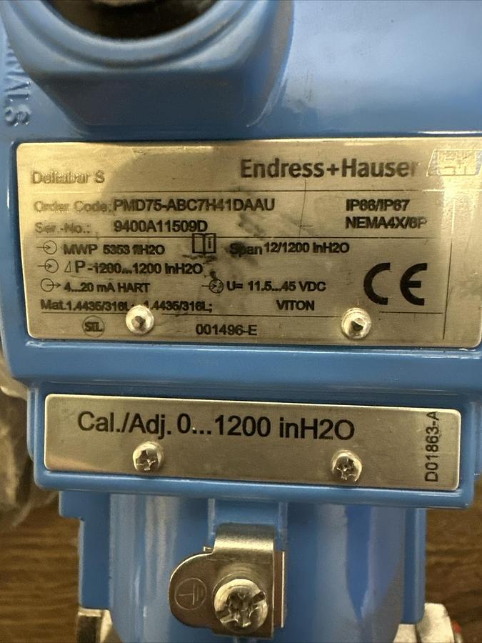 Endress+Hauser,PMD75-ABC7H41DAAU,Differential Pressure Transmitter