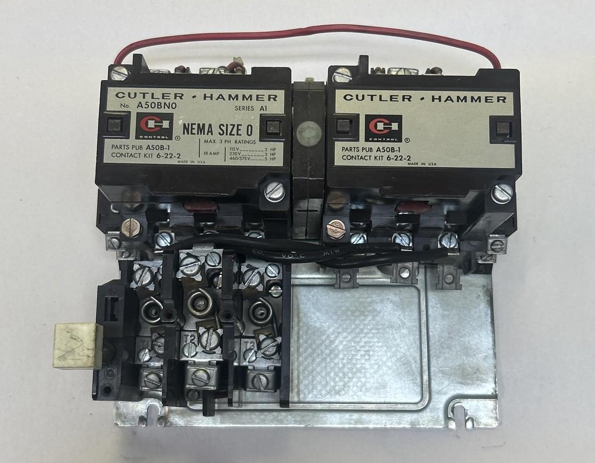 Used CUTLER-HAMMER,A50BN0,REVERSING STARTER SIZE 0