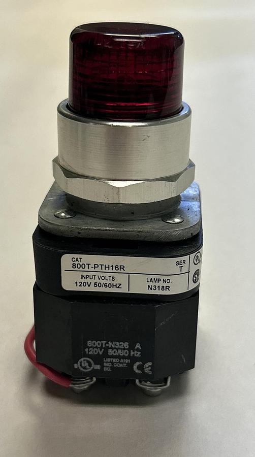 Used ALLEN BRADLEY,800T-PTH16R,SER T PUSH-TO-TEST BUTTON