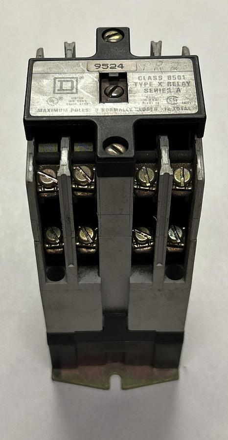 Used SQUARE D,8501X040,AC CONTROL RELAY