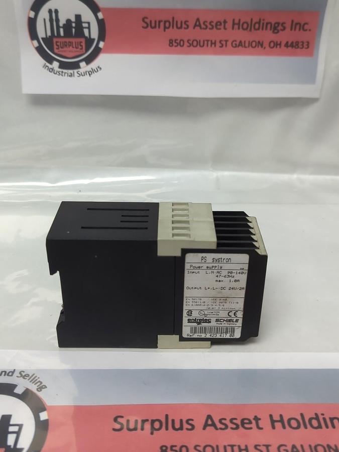 Used ENTERLEC SCHIELE,PS SYSTRON,POWER SUPPLY 90-140V 47-63HZ 24V/2A PRE-OWNED