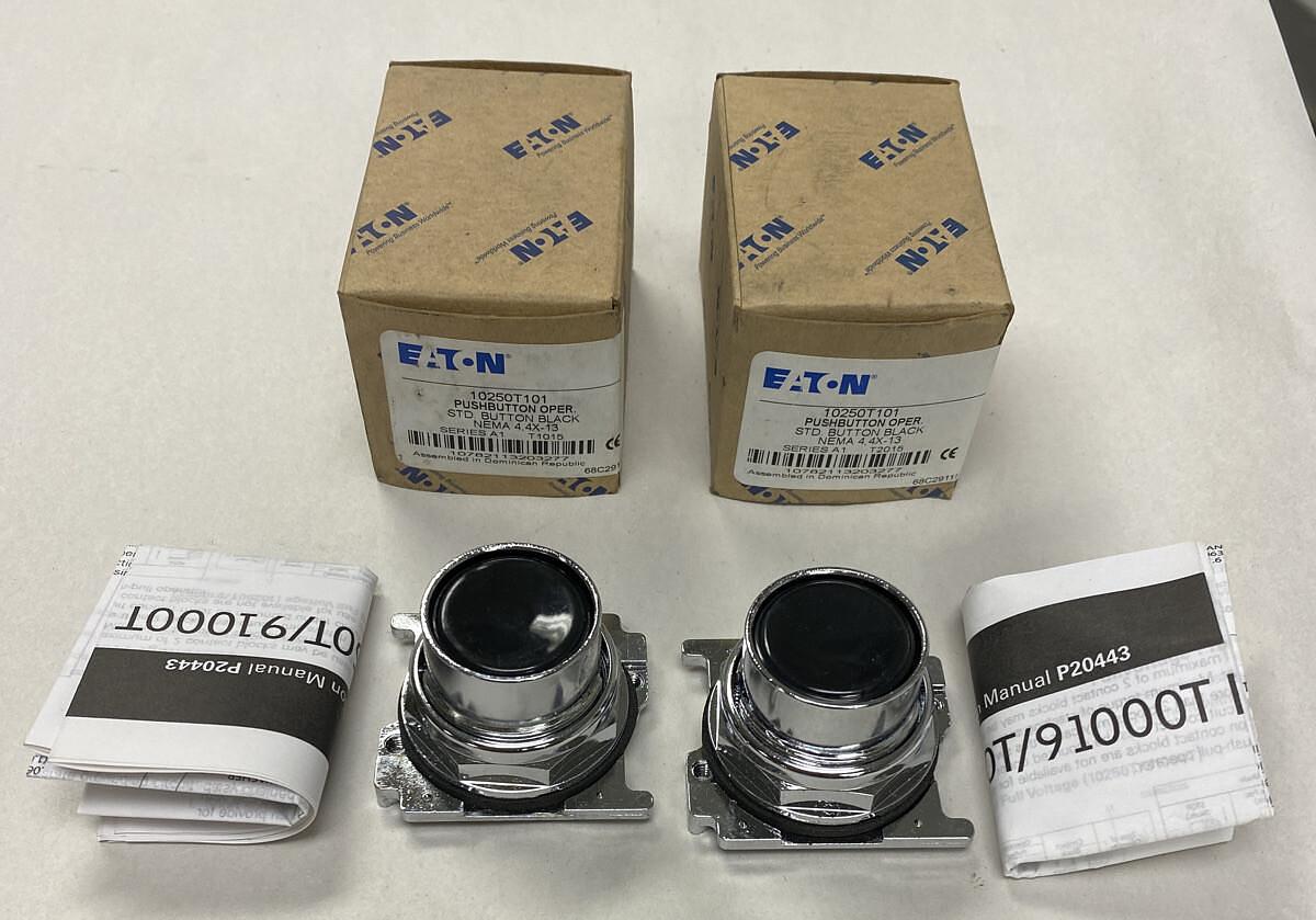 Used Eaton,10250T101,Pushbutton Operator Series A1 Lot of 2 NOS