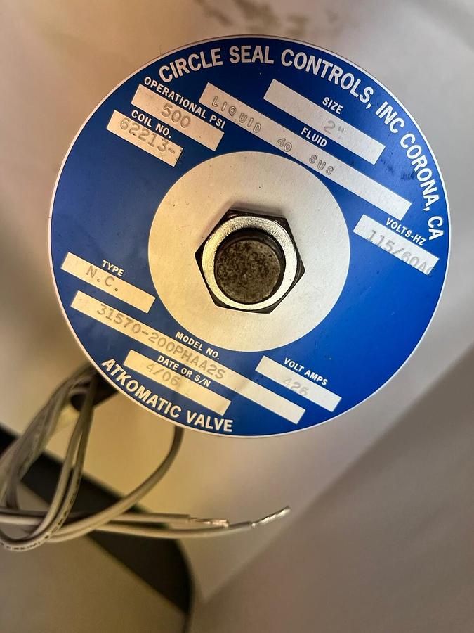 Circle Seal Controls,31570-200PHAA25,Atkomatic 2" Valve 115V 500PSI NC LIQUID 40