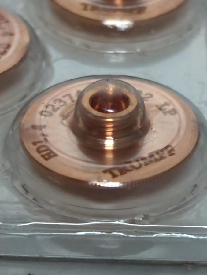 TRUMPF,0237497,CHROME PLATED LASER MACHINE NOZZLE 1.4MM/M8/ECE PACK OF 5 NOS