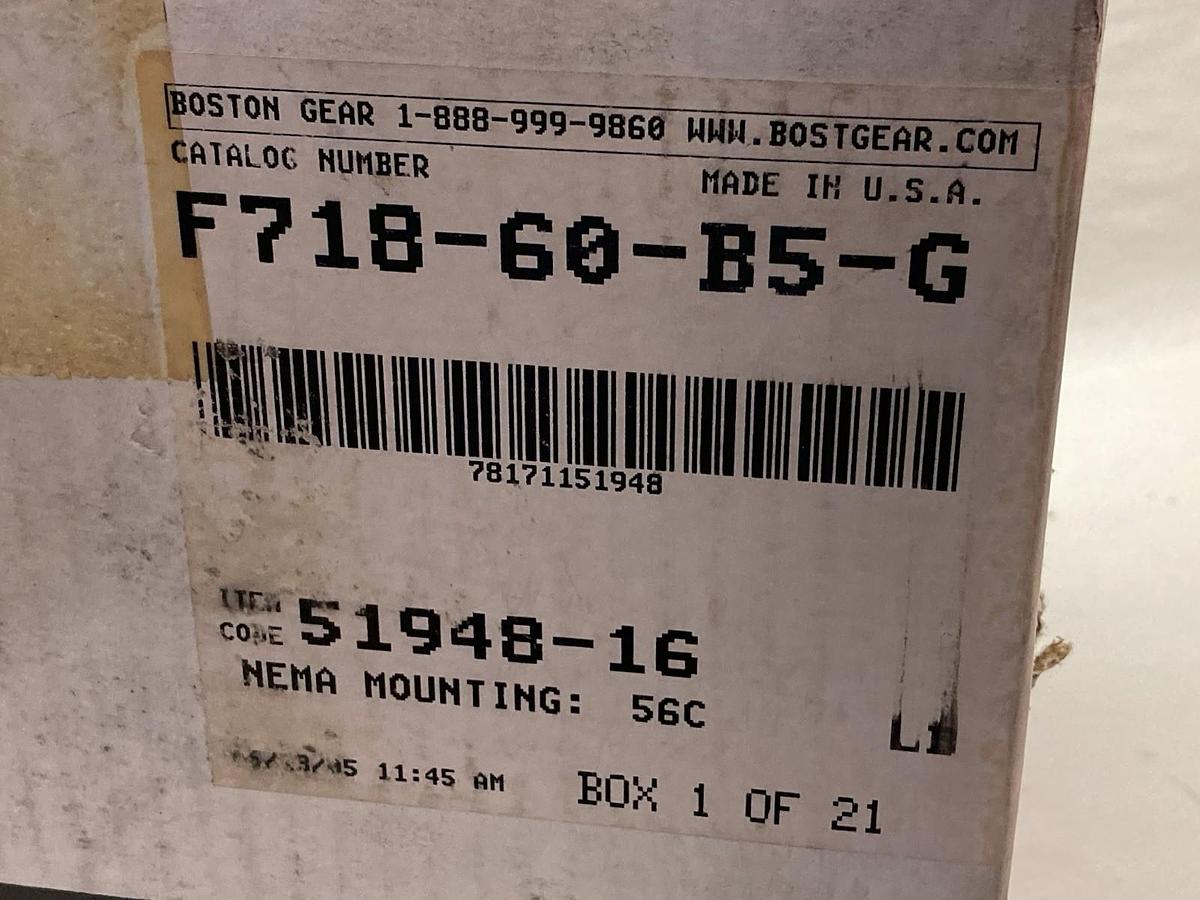 Used Boston Gear,F718-60-B5-G,Gearbox Frame 56C