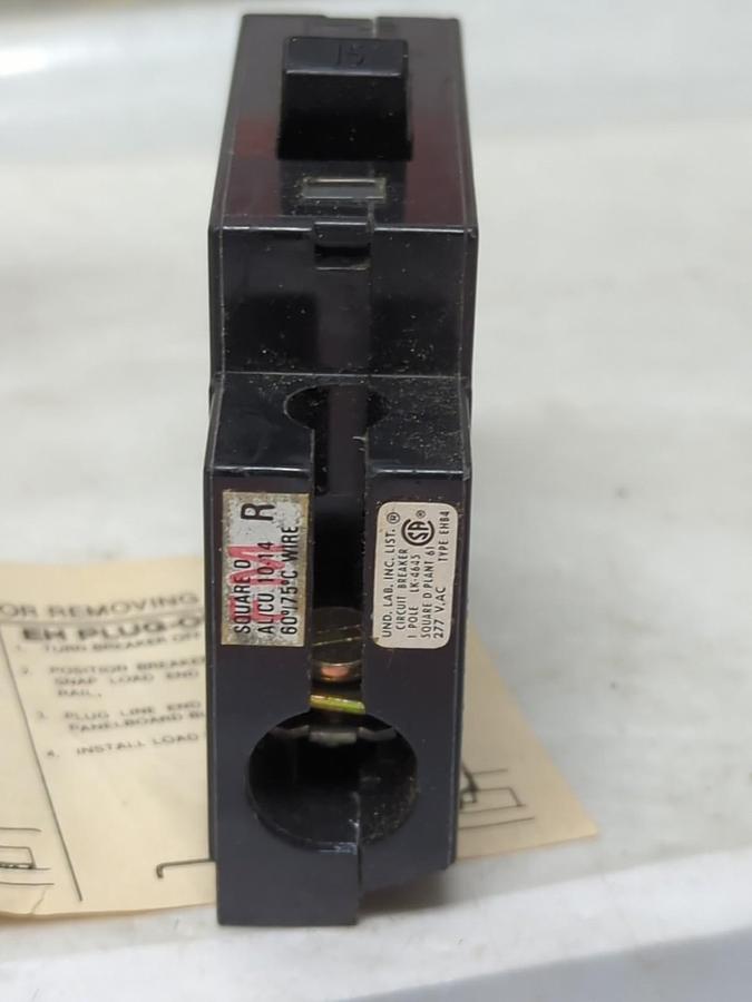 SQUARE D,EHB-14015,SWD RATED CIRCUIT BREAKER 1-POLE 15 AMP NOS