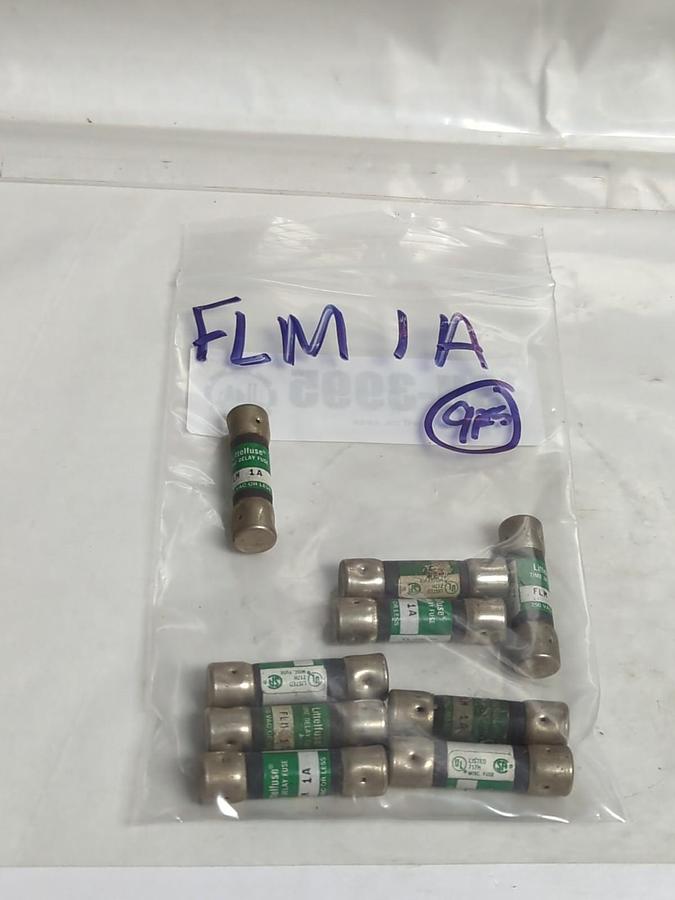 Used LITTELFUSE,FLM1,TIME-DELAY 1 AMP FUSE LOT OF 9 PRE-OWNED