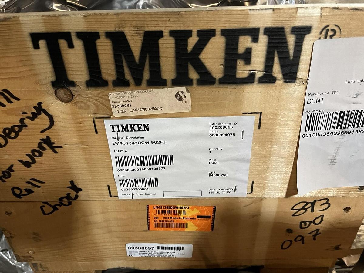 Used TIMKEN,LM451349DGW-902F3,ROLLER BEARING