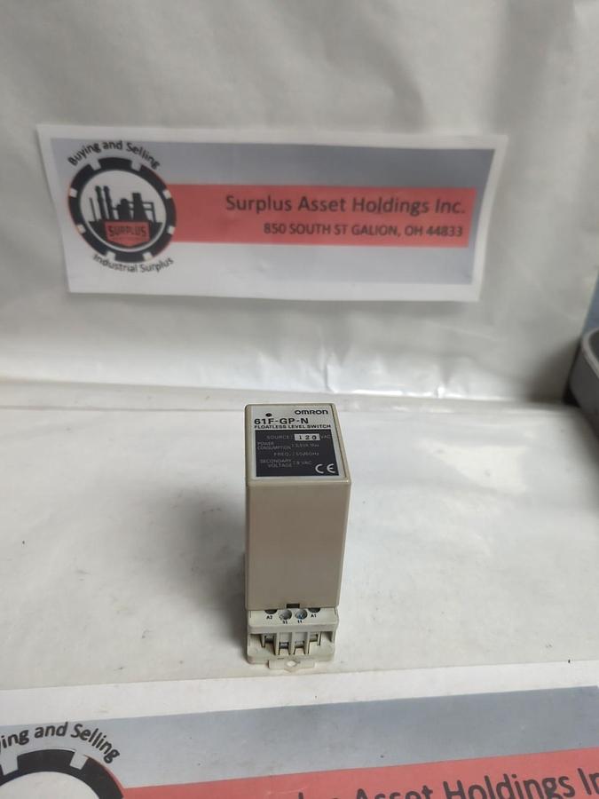 Used OMRON,61F-GP-N,FLOATLESS LEVEL SWITCH 120VAC PRE-OWNED