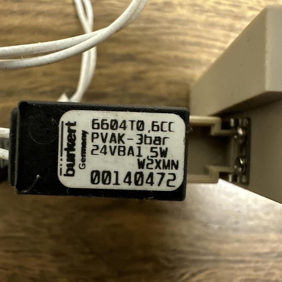 Used Burkert,6604T0600,PVAK 3bar Flipper Solenoid LOT of 2