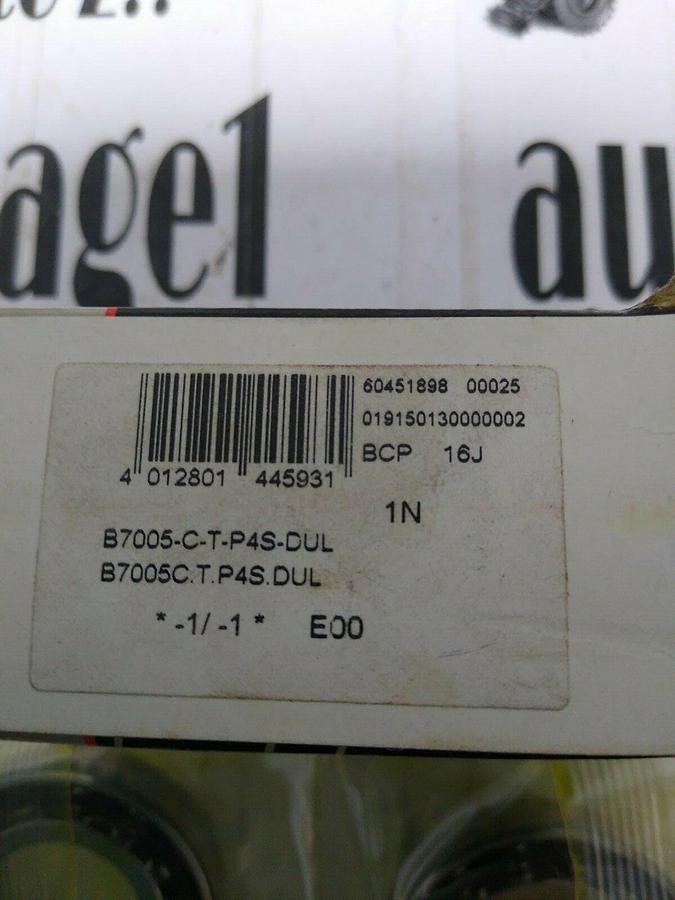 Used Fag,B7005-C-T-P4S-DUL B7005C-T-P4S-DUL, Precision Ball Bearings NOS