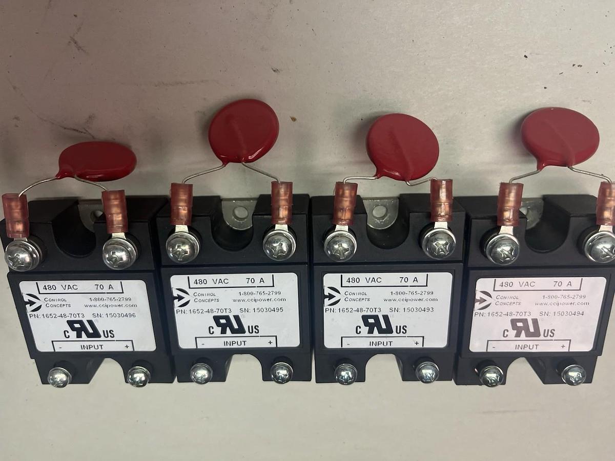 Used CONTROL CONCEPTS,1652-48-70T3,SOLID STATE RELAY LOT OF 4