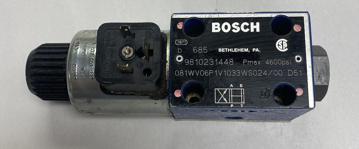 Used BOSCH,9810231448/81WV06P1V1033WS024/00D51,DIRECTIONAL CONTROL VALVE