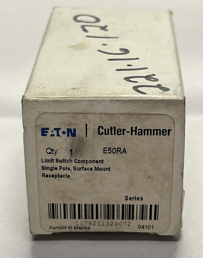Used EATON CUTLER HAMMER,E50RA,LIMIT SWITCH RECEPTACLE NEW