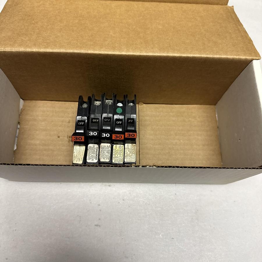 Used F.P.E.,NC030,30AMP Single Pole 120VAC Circuit Breaker LOT of 4