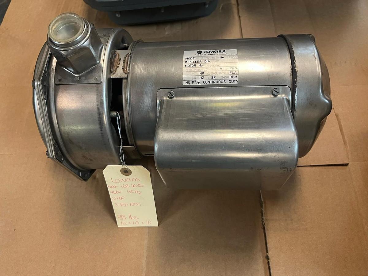 GOULDS LOWARA,LCB2035,SS CENTRIFUGAL PUMP 1X1-1/2X6 2HP 3450RPM