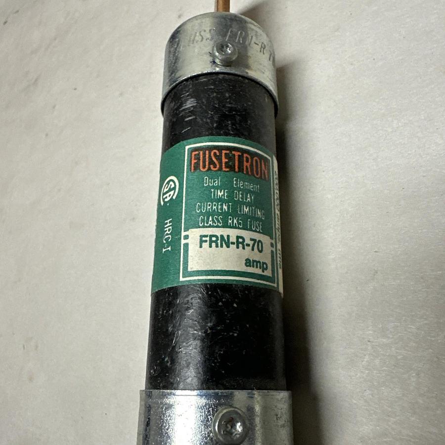 Fusetron,FRN-R-70,70 Amp 250VAC Time Delay Current Limiting Fuse