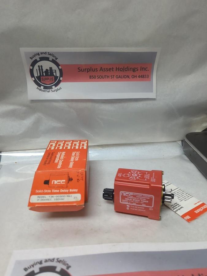 NATIONAL CONTROLS,T3K-00300-461,SOLID STATE TIMER 3-300SEC. 120VAC NOS