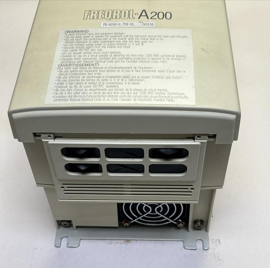 Used MITSUBISHI,FR-A240-0.75K-UL,AC DRIVE 380-460VAC 1HP