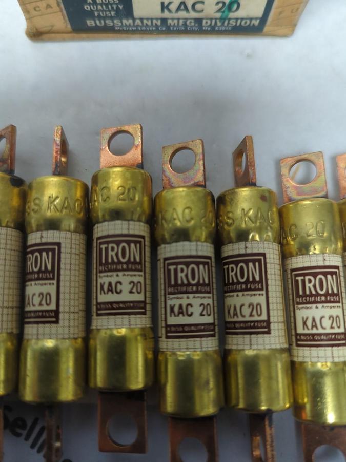 COOPER BUSSMANN,KAC 20,TRON 20 AMP FUSES BOX OF 10 NOS