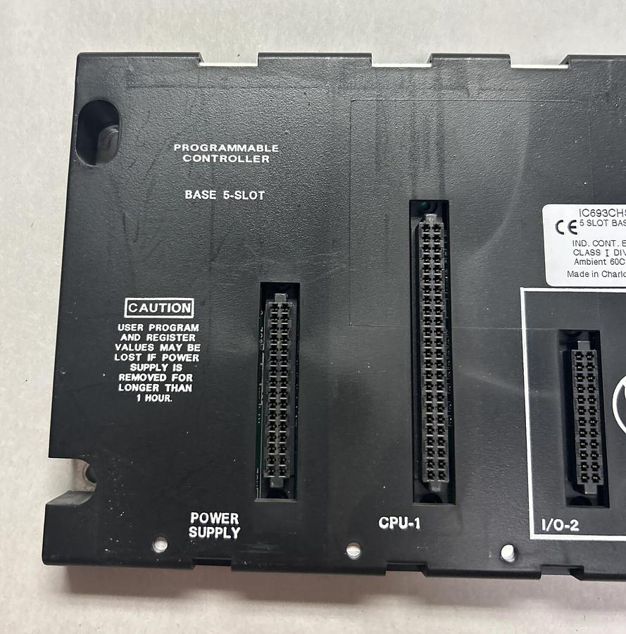 Used GE FANUC,IC693CHS397J,FIVE SLOT BASE MODULE