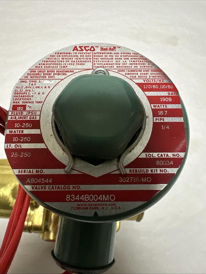 Asco,8344B004M0,Solenoid Valve
