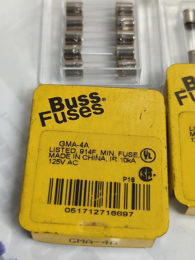 COOPER BUSSMANN,GMA-4A,4 AMP FUSE LOT OF 7 NOS